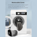 Car Seat Back Support and Car Neck Pillow Kit, Ergonomic Design headrest Lumbar Support for Neck Back Pain Relief Improve Sitting Posture (Black)