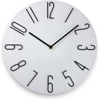 Wall Clock, Silent Clock, Wall Clocks Battery Operated， 12 inch Modern Wall Clock, Suitable for Offices, Living Rooms, Kitchens, Homes, Schools (White Without Second Hand)