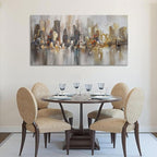 New York City Wall Art - Modern Abstract Wall Art for Living Room, Office & Bedroom Cityscape & Paintings for Bedroom brooklyn bridge Wall Art Pictures Wall Decor Chicago Artwork for Walls 24×48IN