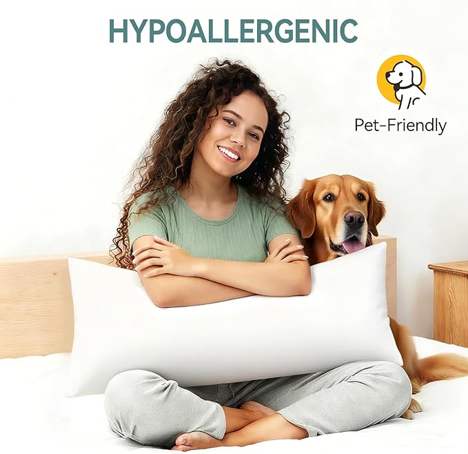 14x36 Inches Pillow Insert Decorative Throw Pillows, Long Lumbar Pillows Insert for Bed Down Alternative Pillow, Large Rectangle Lumbar, Back Integrated Decorative Pillow Form