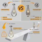 Raindrop Pendant Lights Kitchen Island Teardrop Nickel Hanging Light Fixtures Clear Solid Glass Pendant Light Modern Chandeliers for Dining Room Porch Corridor Living Room(3-Pack)