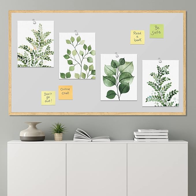 SIGNWIN Poster Bathroom Decor 11"x14", Wall Art Room Decor Multicolor for Living Room, Bedroom, Office Green Pastel Forest Fern Leaf Collage Nature Garden Illustrations Plant Art Botanical