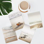 SIGNWIN Poster Bathroom Decor 11"x14"x 4, Wall Art Room Decor Multicolor for Living Room, Bedroom, Office White Minimal Beach Shore Ocean Sea Seashell Landscape Nature Wilderness Realism Landscape