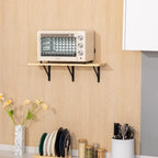 12 Pack 8" x 6" Heavy Duty Aluminum Alloy Shelf Brackets, Max Load 360 lbs, Black, Wall Mount