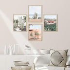 SIGNWIN Framed Cactus Desert Wall Art, Set of 4 Cactus Desert Wall Decor Prints, Nature Wilderness Wall Décor for Living Room, Bedroom - 11"x14"x 4 Natural