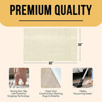 Non Slip Area Rug Gripper 3x5 Feet, Rug Gripper for Hardwood Floors, Laminate, Vinyl, Stone & Tile, Anti Slip Area Rug Pad for Under Rugs