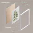 SIGNWIN Framed Banana Palm Monstera Leaf Wall Art, Set of 4 Green Pastel Wall Decor Prints, Nature Wilderness Wall Décor for Living Room, Bedroom - 11"x14" White