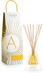 Agraria Golden Cassis Reed Diffuser Set, 12 Reeds Essential Oil Freshener Sticks, Room Diffusers for Home Fragrance, Scented Reed Oil Diffuser Gift