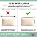 Trendy Home 12x20 100% Natural Cotton Throw Pillow Insert(Set of 2), Bed and Couch Pillows Stuffer Hypoallergenic, Decorative Home Outdoor Sofa Pillow Filler (Cotton, 2 Pack)