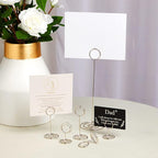 24 Pieces Table Number Holders 3 Size Place Card Holder Menu Table Sign Holder Tabletop Sign Memo Note Card Photo Stand Clips for Wedding Party