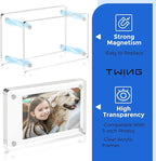 TWING 432 Pack (1 Box) Acrylic Fridge Magnet Frames, Double Sided Photo Refrigerator Magnetic Photo Frame for Fujifilm Instax Mini, Clear Picture Display Frame, Polaroid Photos Holder 2.4 x 3.5 in
