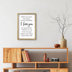 Before You Leave This Home Sign Wall Decor 16x11 Inch I Love You Inspirational Entryway Wood Framed Wall Hang Art (Wood)