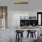 Kitchen Island Lighting Modern Light Fixture Kitchen Island Pendant Light Dimmable LED Gold Brass Finish Mini Pendant Lighting Dinning Room Living Room Kitchen Pendant Lights（4-Light）