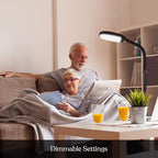 Brightech Litespan - Bright LED Floor Reading Lamp for Over Chair Crafts and Reading, Estheticians' Light for Lash Extensions, Adjustable Standing Lamp for Living Room, Bedroom, Office - Havana Brown