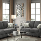 KOHROS Large Silver Wall Mirrors Decorative 48×32 Inch Modern Art Geometric Patchwork Mirror for Wall Decor, Living Room & Entryway Decor, 3D Space - Extending Wall - Mounted Mirror