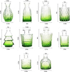 RUCKACE Bud Vases in Bulk 22 Green Glass Small Vases Flower Vase Bulk for Centerpiece Table Wedding Decorations Home Decor Party(Gradient Green 22 Pack)