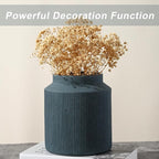 Farmhouse Vase for Home Decor, Vintage Rustic Terracotta Flower Vase Suitable for Home Decor, Living Room, Shelf, Dining Table. 7IN. Blue