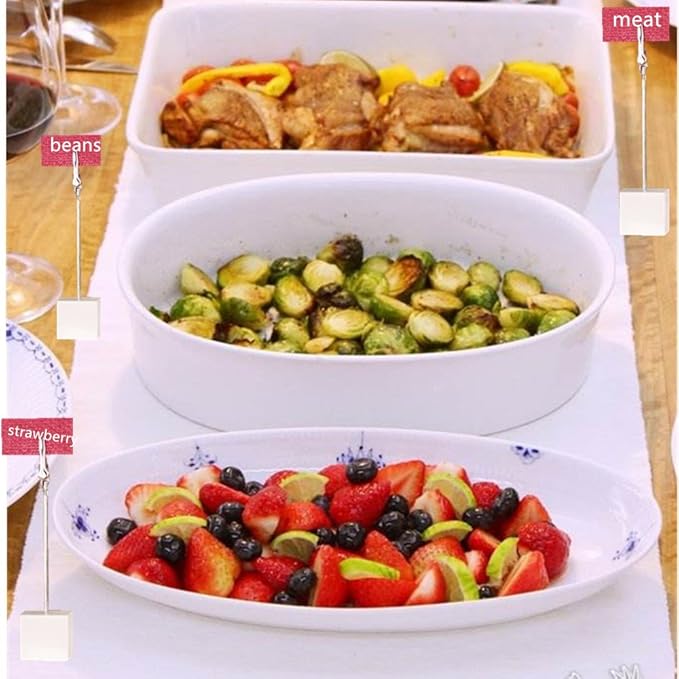 10pcs Table Number Holder Name Place Card Holder Memo Clip Holder Stand Note Holder Pictures Card Paper Menu Clip (Pure White)