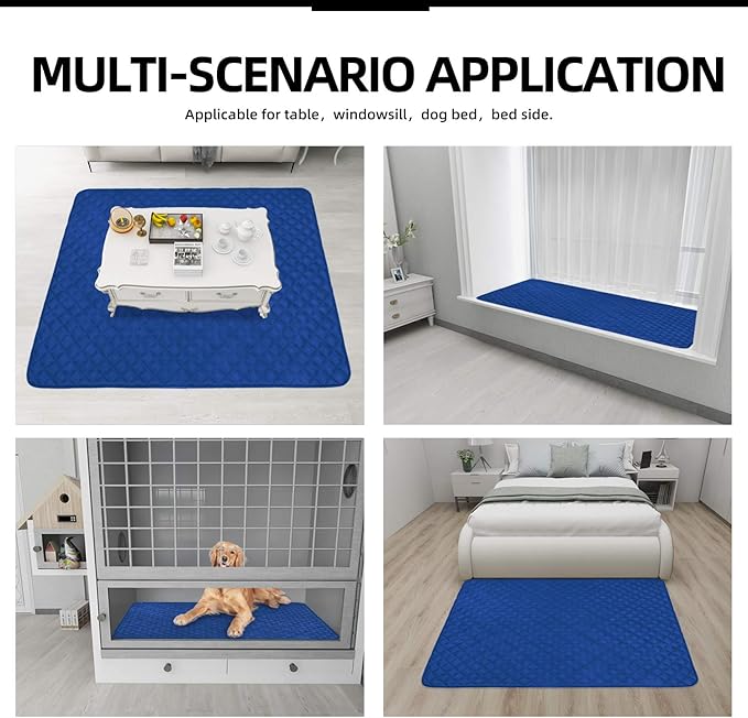 Easy-Going Sectional Couch Covers for Dogs L Shape Sofa Cover Reversible Sofa Slipcover Chaise Lounge Cover Furniture Protector Cover for Pets Dog Cat (42 x 68 inches, Classic Blue/Classic Blue)