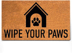 PLUS Haven Coco Coir Door Mat with Heavy Duty Backing, Natural Wipe Your Paws Doormat, 17.5”x30” for Entrance, Front Porch, Easy to Clean Entry Mat, Outdoor and Indoor Uses, Home Decor
