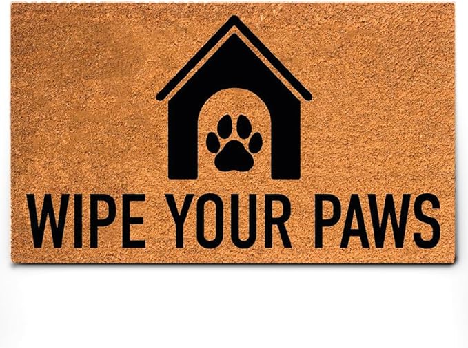 PLUS Haven Coco Coir Door Mat with Heavy Duty Backing, Natural Wipe Your Paws Doormat, 17.5”x30” for Entrance, Front Porch, Easy to Clean Entry Mat, Outdoor and Indoor Uses, Home Decor