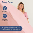 Queen Sheets Set 6 Piece - Bed Sheets Queen Size - Soft Hotel Luxury Bedding - Cooling, Comfy & Breathable - 1 Flat & 1 Fitted and 4 Pillowcases with Deep Pockets - Wrinkle and Fade Free - Baby Pink