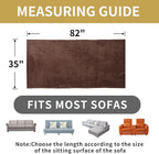 HAOMAIJIA Waterproof Couch Cover for Dogs Washable,Faux Fur Pet Couch Covers for Sofa,Soft Dog Bed Cover Non-Slip Couch Covers for 3 Cushion Couch Sofa Pet Friendly (Brown, 35" x 82" 1 Pack)