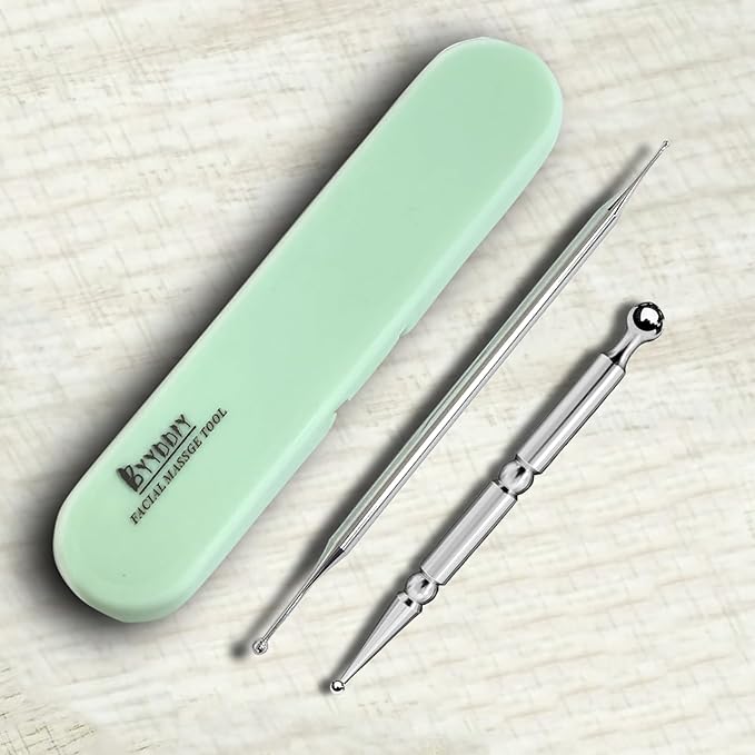 BYYDDIY Stainless Steel Dual Head Facial Reflexology Tool Set