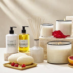 LAFCO New York Classic Reed Diffuser, Champagne - 6 oz, Pack of 2 - Up to 3 Months Fragrance Life - Reusable, Hand Blown Glass Vessel - Natural Wood Reeds - Made in The USA