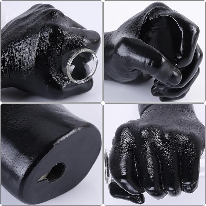 Black Wall Sculptures, Hand Vases Home Decor, Wall Mount Art Sculpture, Unique Wall Art Statue, Funky Flower Vase Decorations, Modern Eclectic Hanging Decor,Glass Test Tube Vase