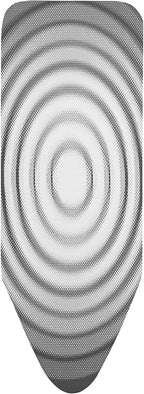 Brabantia - Ironing Board C - Extra Large Steam Unit Holder - Adjustable in Height - Non-Slip Rubber Feet - Cotton Cover with Foam Layer - Foldable XL Unit - Titan Oval - 49 x 18 inches