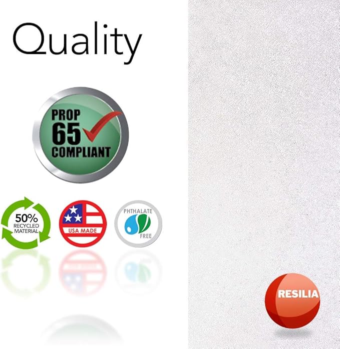 Resilia Office Desk Chair Mat - for Low Pile Carpet (with Grippers) Clear, 48 Inches x 48 Inches, Made in The USA