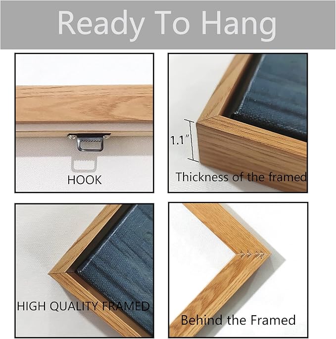 Large Framed Wall Art for Living Room Birch Tree Wall Decor Red Forest Painting Artwork Wall Decoration Nature Pictures Wall Art Fall Above Bed Wall Decor