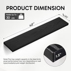 BAYKA Floating Shelves, 48 inches Long Heavy Duty Wall Mounted Rustic Wood Shelves for Bathroom, Bedroom, Living Room, Kitchen, Office, Hanging Shelf for Books/Storage/Decor(Black,Set of 2)