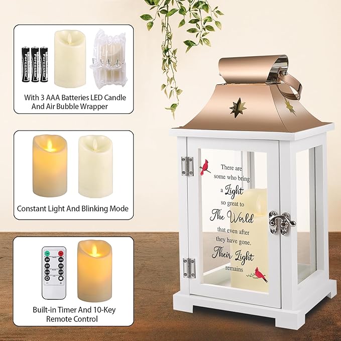 Memorial Lantern, Sympathy Gifts for Loss of Mom/Dad/Loved One, Bereavement Gifts, in Memory of Loved One Lantern,Celebration of Life, Memorial Gifts, Funeral Lantern,There are Some who Bring a Light
