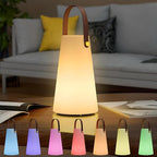 Outdoor Lanterns - Cordless Rechargeable Table Lamp, RGB LED Lights with Remote, IP44 Water-Resistant for Patio, Camping, Garden, Dining Room