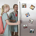 Black Magnetic Picture Frame 4X4 for Refrigerator,12 pack,Square Photo Magnets Sleeves