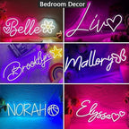 Custom Led Neon Signs for Wall Decor, Personalised Neon Lights Sign for Wedding Party Birthday Gift Name Bedroom Home Man Cave Bar Game Room(Optional 26" to 55")