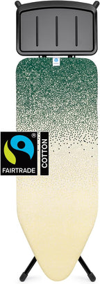 Brabantia - Ironing Board C - Extra Large Steam Unit Holder - Adjustable in Height - Non-Slip Rubber Feet - 100% Fair Trade Cotton Cover with Foam Layer - Foldable XL Unit - New Dawn - 49 x 18 inches