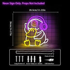 Neon Sign - Duck LED Neon Signs for Wall Decor, Cute Animal Light Up Sign for Bedroom, Party, Bar, Game Room & Kids Room Decor