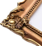 Vintage 8x10 Picture Frame with Embossed Flower, Ornate Gold Frame for 8x10 or 5x7 Photos with White Mat, Antique Photo Frame for Tabletop & Wall Hanging (Bronze)