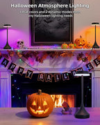 EZVALO Set of 2 Rechargeable Cordless Table Lamps, Portable 6000mAh Outdoor Table Light,3 Color & RGB Color Changing Stepless Dimming Waterproof Table Lamp for Home/Dinner/Patio/Restaurant/Bar