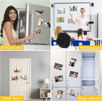 YixangDD 10 Pack Magnetic Picture Frame, 4 x 6 Inches Fridge Magnetic Photo Frames, Magnetic Photo Frames for Refrigerator, Home, School, Office (White)
