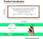 ZZJJHYWGQ Romantic Movie Quote Sign So It's Not Gonna Be Easy Home Wall Decor Art 32"×12" You and Me Everyday Love Family Sign For Master Bedroom Above Bed (Wood)