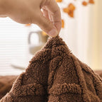 Plush Couch Cover for Pets Super Soft Sofa Covers for Cats & Dogs Washable Sofa SlipCover Furniture Couch Protector for Living Room(27" x 27", Brown)