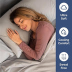 Queen Sheets Set 6 Piece - Includes 4 Pillowcases - Bed Sheets Queen Size - Soft Hotel Luxury Bedding - Cooling, Comfy and Breathable - 1 Flat & 1 Fitted & 4 Pillowcases w/ Deep Pockets - Light Grey