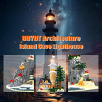 Architecture Island Cave Lighthouse Micro Building Blocks Sets（5686PCS）- Building Block Model Gifts and Unique Collectibles Suitable for Children and Adult Creative Enthusiasts