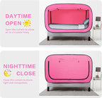 Bed Tent Twin Bed Canopy Portable Dream Tent for Adult Indoor Sleeping Tents with 2 Doors Breathable Private Space Tents, Pink