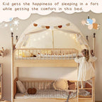 Sherilyn Full Size Bed Canopy Bed Tents Dream Tent on Bed Privacy Space Blackout Sleeping Tents Indoor Breathable Portable Cottage Drafty Room (Large)