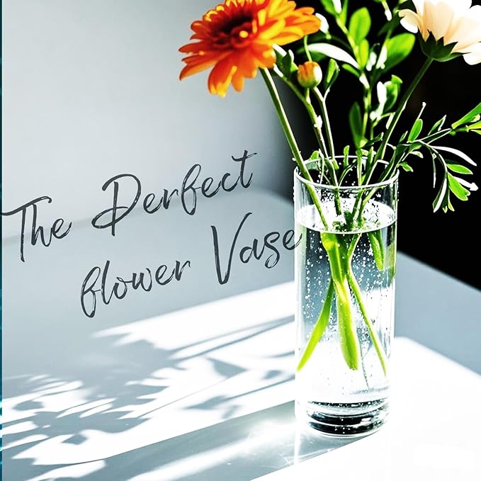 60pcs Glass Vase Cylinder Vases for Centerpieces Small Flower Glass Vases Home Decor Centerpiece Table Clear Flower Vase Decorations for Wedding＆Holiday 4,6,7.5,8,10 Inch Tall
